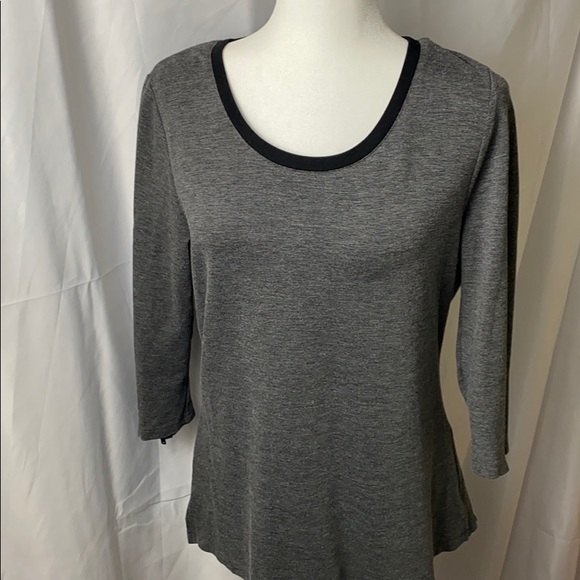 Lynn Ritche Sliver Tops - ⭐️ 3/$30 Lynn Richie Gray/Black 3/4 leather zip